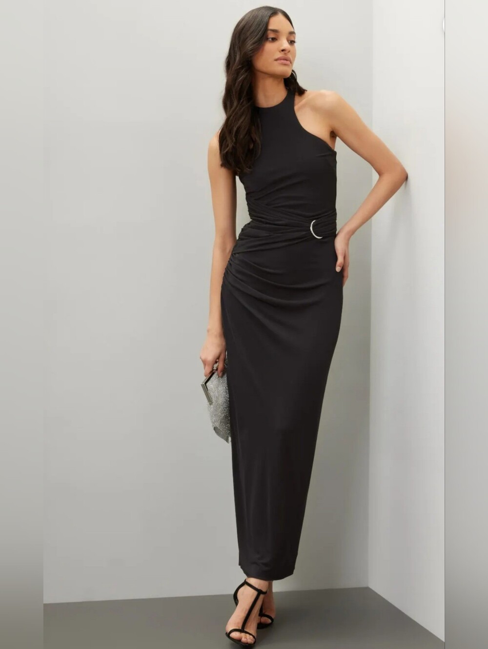 Halston Lang Gown Dress Women Size 6